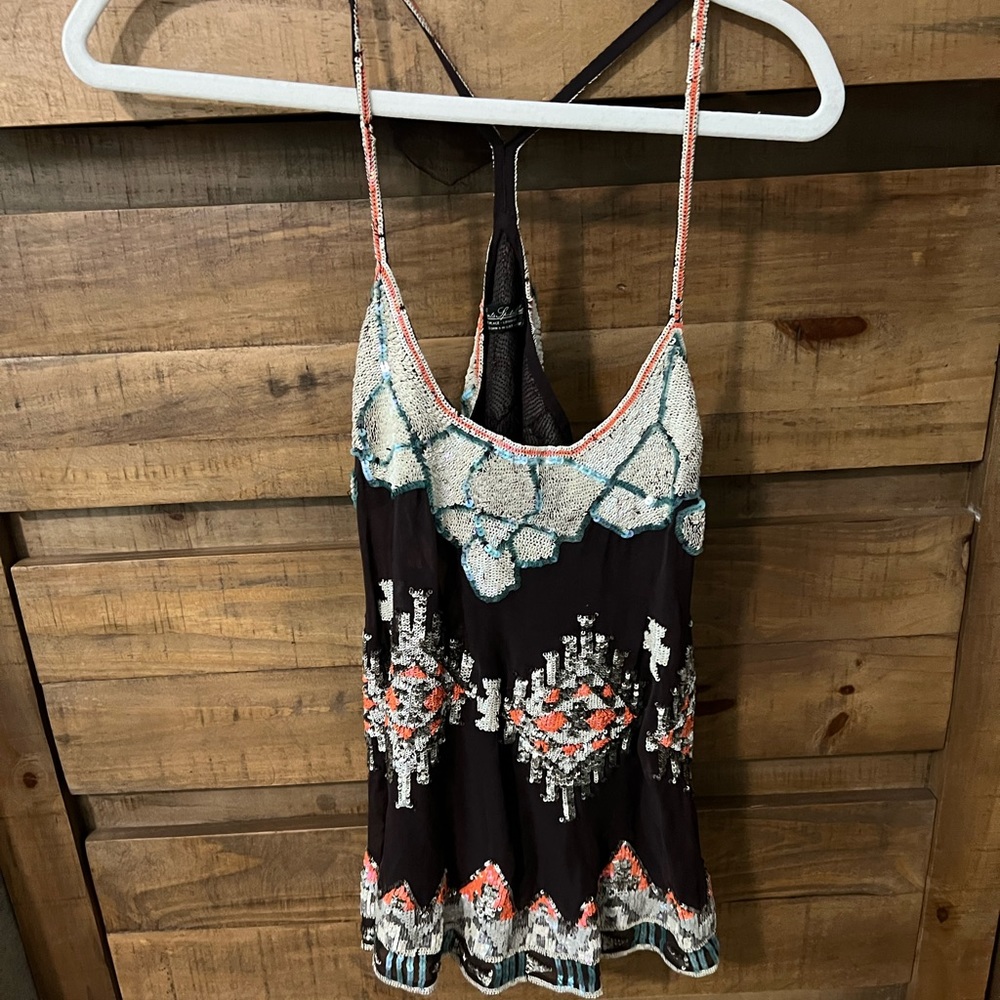 Allsaints aztec never worn sheer tank size 12